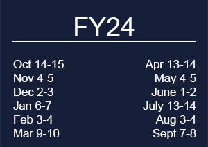 FY 24 UTA Schedule